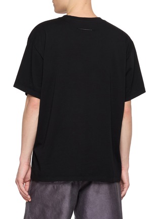 Back View - Click To Enlarge - MM6 MAISON MARGIELA - Logo Label Short Sleeve T-shirt