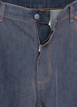  - MM6 MAISON MARGIELA - Fake Distressed Wide Leg Cotton Denim Jeans