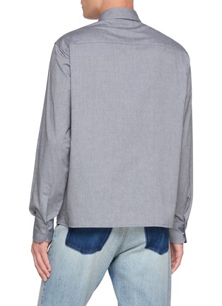 Back View - Click To Enlarge - MM6 MAISON MARGIELA - False Placket Oxford Cotton Shirt