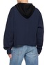 Back View - Click To Enlarge - MM6 MAISON MARGIELA - Colour-Blocked Cropped Hoodie