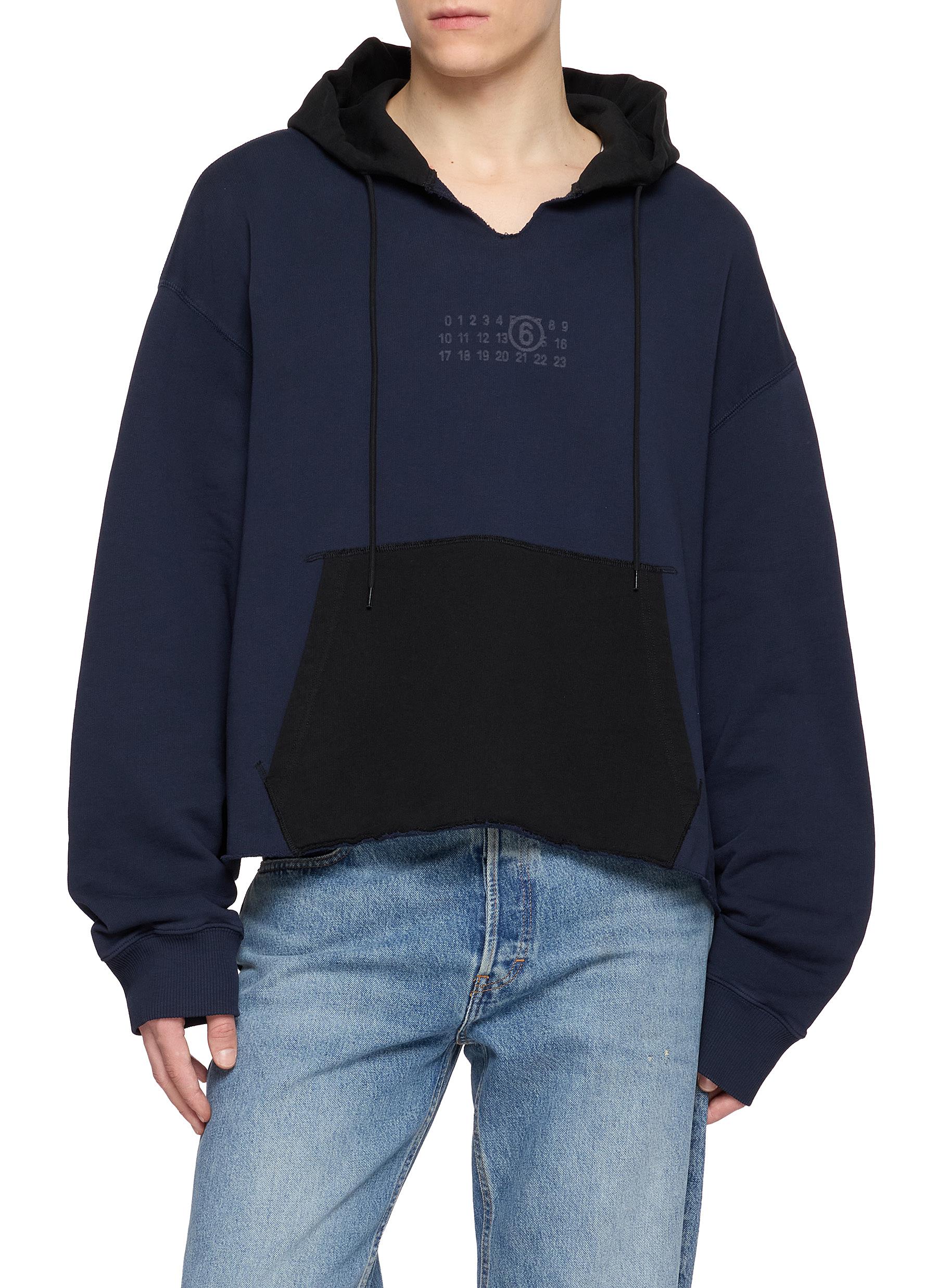 MM6 MAISON MARGIELA | Colour-Blocked Cropped Hoodie | Men | Lane