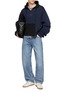 Figure View - Click To Enlarge - MM6 MAISON MARGIELA - Colour-Blocked Cropped Hoodie