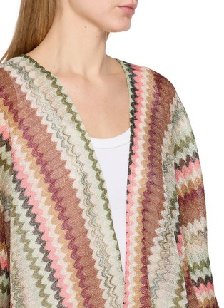  - AMOR RIVIERA - Zigzag Pattern Metallic Knit Long Poncho Dress
