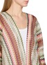  - AMOR RIVIERA - Zigzag Pattern Metallic Knit Long Poncho Dress