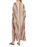 Back View - Click To Enlarge - AMOR RIVIERA - Zigzag Pattern Metallic Knit Long Poncho Dress