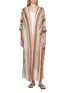 AMOR RIVIERA Zigzag Pattern Metallic Knit Long Poncho Dress