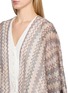 - AMOR RIVIERA - Zigzag Pattern Metallic Knit Long Poncho Dress