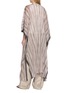 Back View - Click To Enlarge - AMOR RIVIERA - Zigzag Pattern Metallic Knit Long Poncho Dress