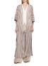 AMOR RIVIERA Zigzag Pattern Metallic Knit Long Poncho Dress