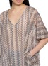  - AMOR RIVIERA - V-Neck Zigzag Knit Kaftan Dress