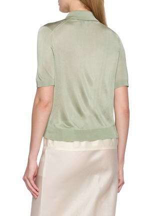 Back View - Click To Enlarge - THEORY - Sheer Polo Shirt