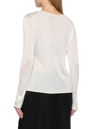 Back View - Click To Enlarge - THEORY - Long Sleeve Sheer Cardigan