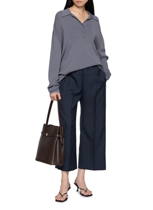 Figure View - Click To Enlarge - THEORY - Elasticated Wide Crop Pants