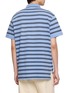 Back View - Click To Enlarge - PRADA - Striped Logo Embroidered Cotton Piqué Polo Shirt