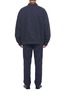 Back View - Click To Enlarge - PRADA - Leather Collar Gabardine Zip-Up Jacket