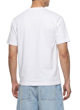 Back View - Click To Enlarge - PRADA - Logo Embroidery Crewneck T-Shirt