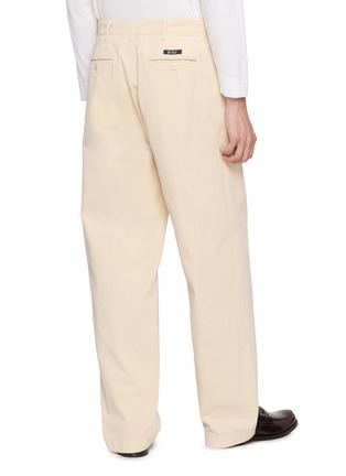 Back View - Click To Enlarge - PRADA - Two Pleats Wide Leg Gabardine Pants