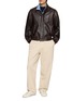Figure View - Click To Enlarge - PRADA - Cropped Leather Blouson Jacket