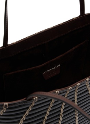 Detail View - Click To Enlarge - THE ROW - Small Alba Woven Leather Tote Bag