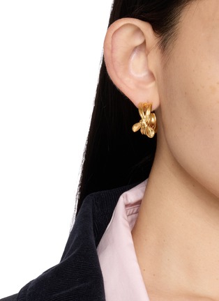 Front View - Click To Enlarge - MISSOMA - X MARKGONG Bow Hoop Earrings