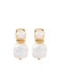 MISSOMA 18K Gold Plated Brass Square Pearl Stud Earrings