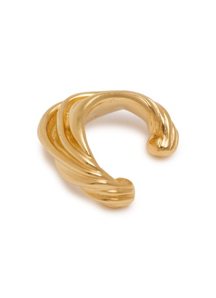 Detail View - Click To Enlarge - MISSOMA - 18k Gold Plated Brass MARKGONG Draped Ear Cuff