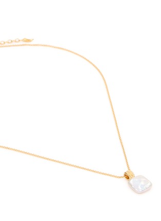 Detail View - Click To Enlarge - MISSOMA - 18K Gold Plated Sterling Silver Square Pearl Baya Necklace