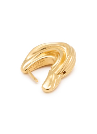 Detail View - Click To Enlarge - MISSOMA - X MARKGONG 18k Gold Plated Brass Draped Hoop Earrings