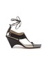 CHRISTEN 75 Edge T-Strap Leather Sandals