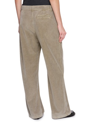 Back View - Click To Enlarge - THE ROW - Adler Pleated Cotton Corduroy Pants