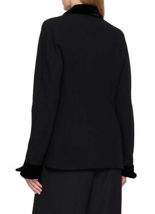 Back View - Click To Enlarge - THE ROW - Jeko Velvet Collar Virgin Wool Jacket