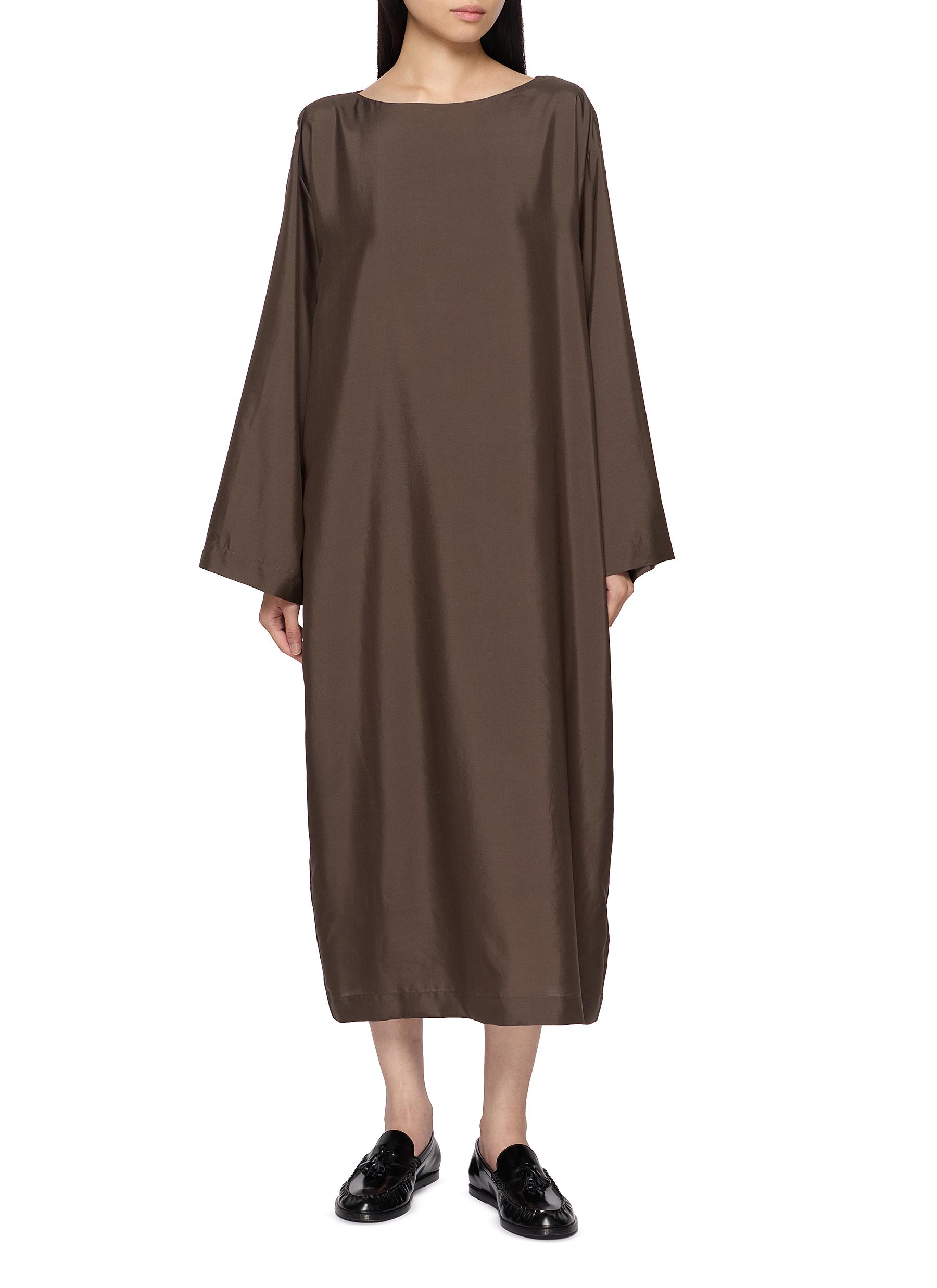 the row brown dress | Joma Midi | Women Color:Leaf Print simplistic range of shoes Dusty Blue Tulle Wedding Simple Homecoming Dress