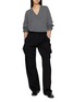 Figure View - Click To Enlarge - THE ROW - Elga Drawstring Waistband Wool Gabardine Cargo Pants