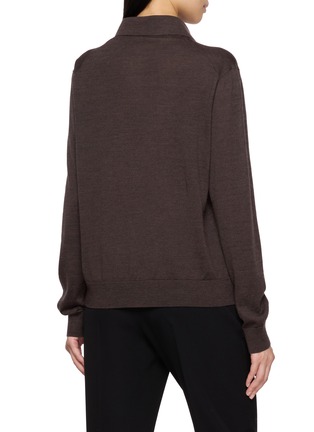 Back View - Click To Enlarge - THE ROW - Pauli Long Sleeve Jersey Knit Top