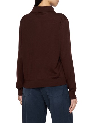 Back View - Click To Enlarge - THE ROW - Pauli Long Sleeve Jersey Knit Top