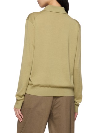 Back View - Click To Enlarge - THE ROW - Pauli Long Sleeve Jersey Knit Top
