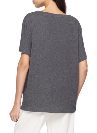 Back View - Click To Enlarge - THE ROW - Dera Scoop Neck Jersey T-Shirt