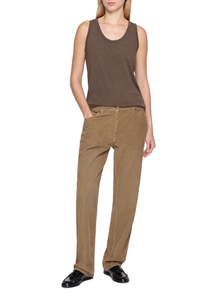 Figure View - Click To Enlarge - THE ROW - Dinni Straight Leg Cotton Corduroy Pants