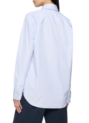 Back View - Click To Enlarge - THE ROW - Gavina Striped Cotton Poplin Shirt