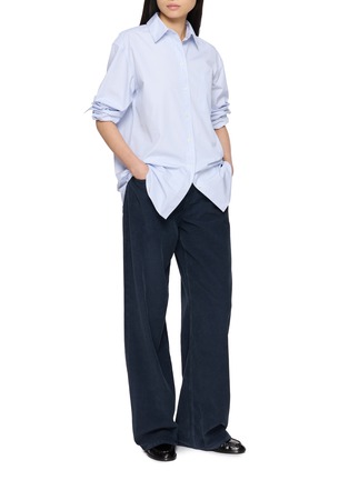 Figure View - Click To Enlarge - THE ROW - Gavina Striped Cotton Poplin Shirt