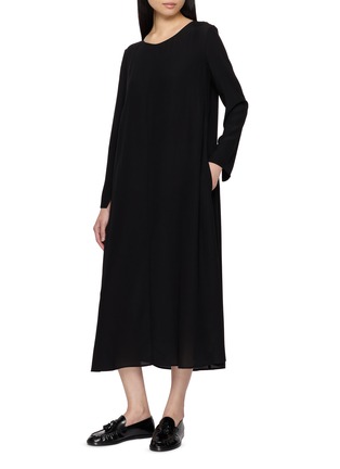 Figure View - Click To Enlarge - THE ROW - Cyra V-Neck Silk Dress