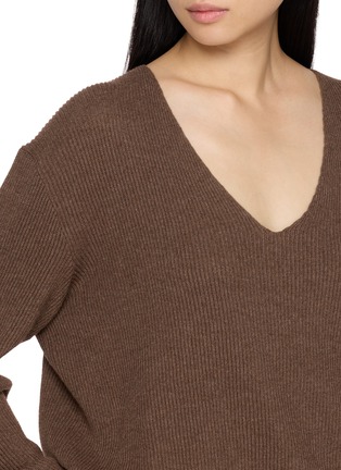  - THE ROW - Phef V-Neck Cotton Cashmere Sweater