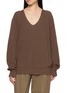 THE ROW Phef V-Neck Cotton Cashmere Sweater
