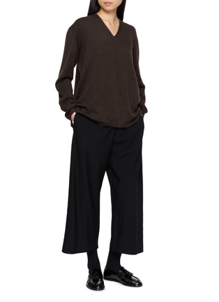 Figure View - Click To Enlarge - THE ROW - Cosmo Bias Cut Wool Twill Shorts