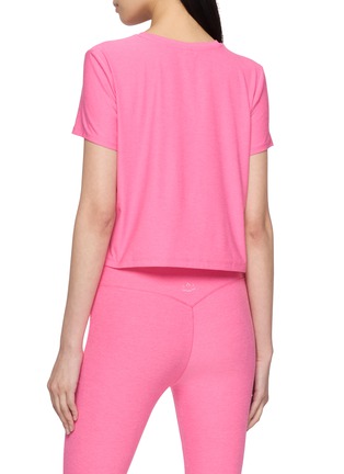 Back View - Click To Enlarge - BEYOND YOGA - Featherweight Supreme Cropped T-shirt