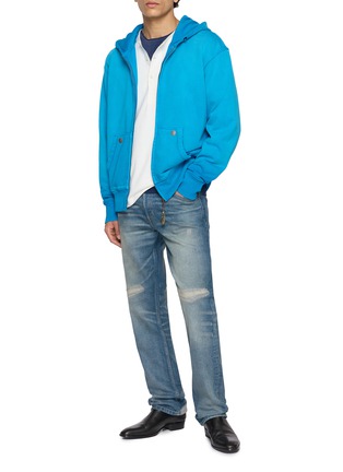 Figure View - Click To Enlarge - ANTIK DENIM - Feather Zip Hoodie