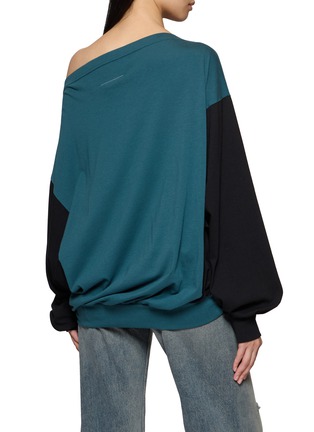 Back View - Click To Enlarge - MM6 MAISON MARGIELA - Off Shoulder Oversized Top