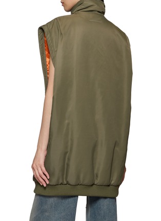 Back View - Click To Enlarge - MM6 MAISON MARGIELA - Elongated Zip Up Gilet