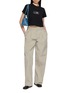 Figure View - Click To Enlarge - MM6 MAISON MARGIELA - Logo Print Cropped Cotton T-Shirt