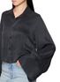  - MM6 MAISON MARGIELA - Long Sleeve Logo Jacquard Cropped Shirt
